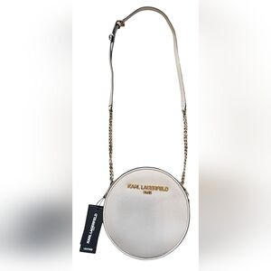 Karl Lagerfeld Paris Maybelle Round Crossbody Bag In Color Shell, New With Tags